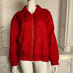 100% Silk Quilted Lightweight Vintage Ski Snow Jacket